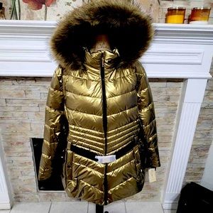 Michael Kors, fur hooded jacket, brand, new with tags (medium,X large, small)